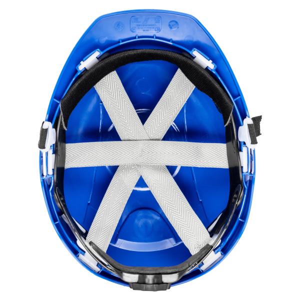 Nitras Head Protect 9500 Schutzhelm mit Größenregulierung und Kinnriemen, blau